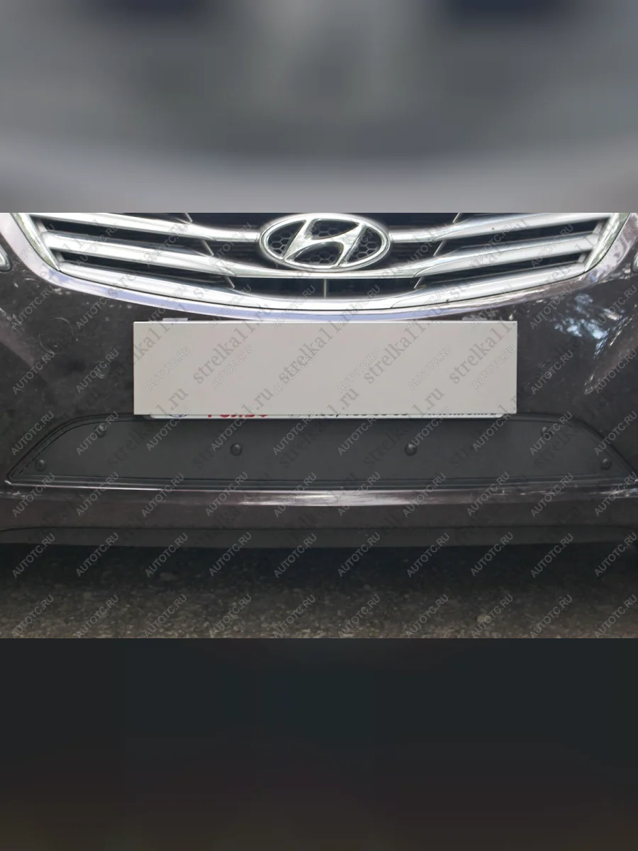 Зимняя заглушка решетки радиатора Стрелка11 Hyundai Grandeur HG (2011-2015) (черная)  в Воронеже Воронежской области