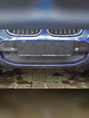 Зимняя заглушка решетки радиатора (низ) (G01) (20 i 20 d30 d AT Base) Стрелка11 (черная) BMW X3 G01 дорестайлинг (2017-2021)