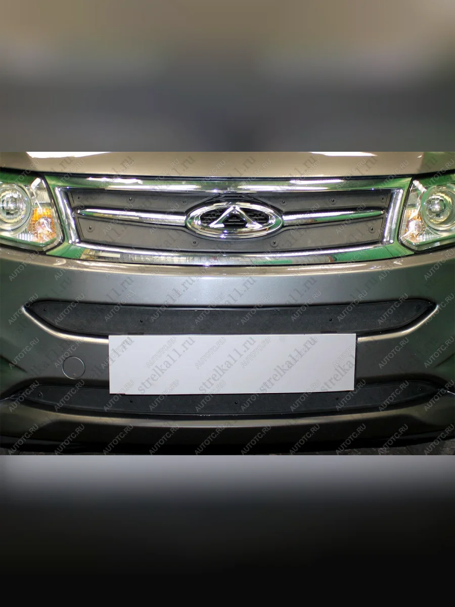 Зимняя заглушка решетки радиатора (низ) Стрелка11 Chery Tiggo 5 (T21) дорестайлинг (2014-2017) (черная)  с доставкой в г. Керчь