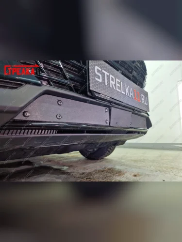 Зимняя заглушка решетки радиатора (2 части) Стрелка11 (черная) Jetour Dashing (2022-2025)