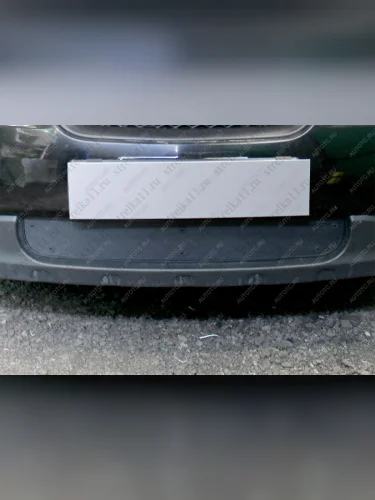 Зимняя заглушка решетки радиатора Стрелка11 (черная) KIA Carens UN (2006-2013)