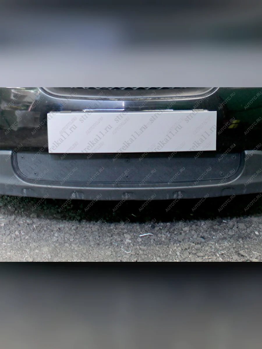 Зимняя заглушка решетки радиатора Стрелка11 KIA Carens UN (2006-2013) (черная)  в Самаре Самарской области