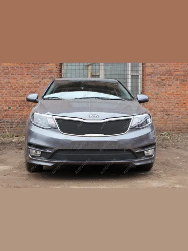 Зимняя заглушка решетки радиатора (Комфорт, Люкс, Престиж) (верх) Стрелка11 (черная)  