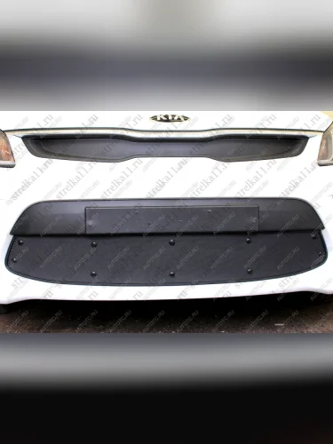 Зимняя заглушка решетки радиатора (низ) Стрелка11 (черная)  