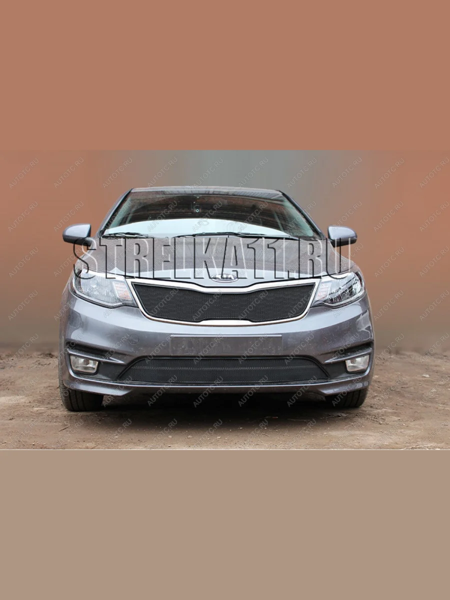 Зимняя заглушка решетки радиатора (низ) Стрелка11 KIA Ceed 2 JD рестайлинг, хэтчбэк (2015-2018) (черная)  в Перми Пермском крае