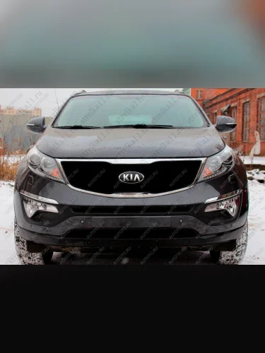  Зимняя заглушка решетки радиатора (середина) Стрелка11  KIA Sportage  3 SL (2010-2016) дорестайлинг, рестайлинг