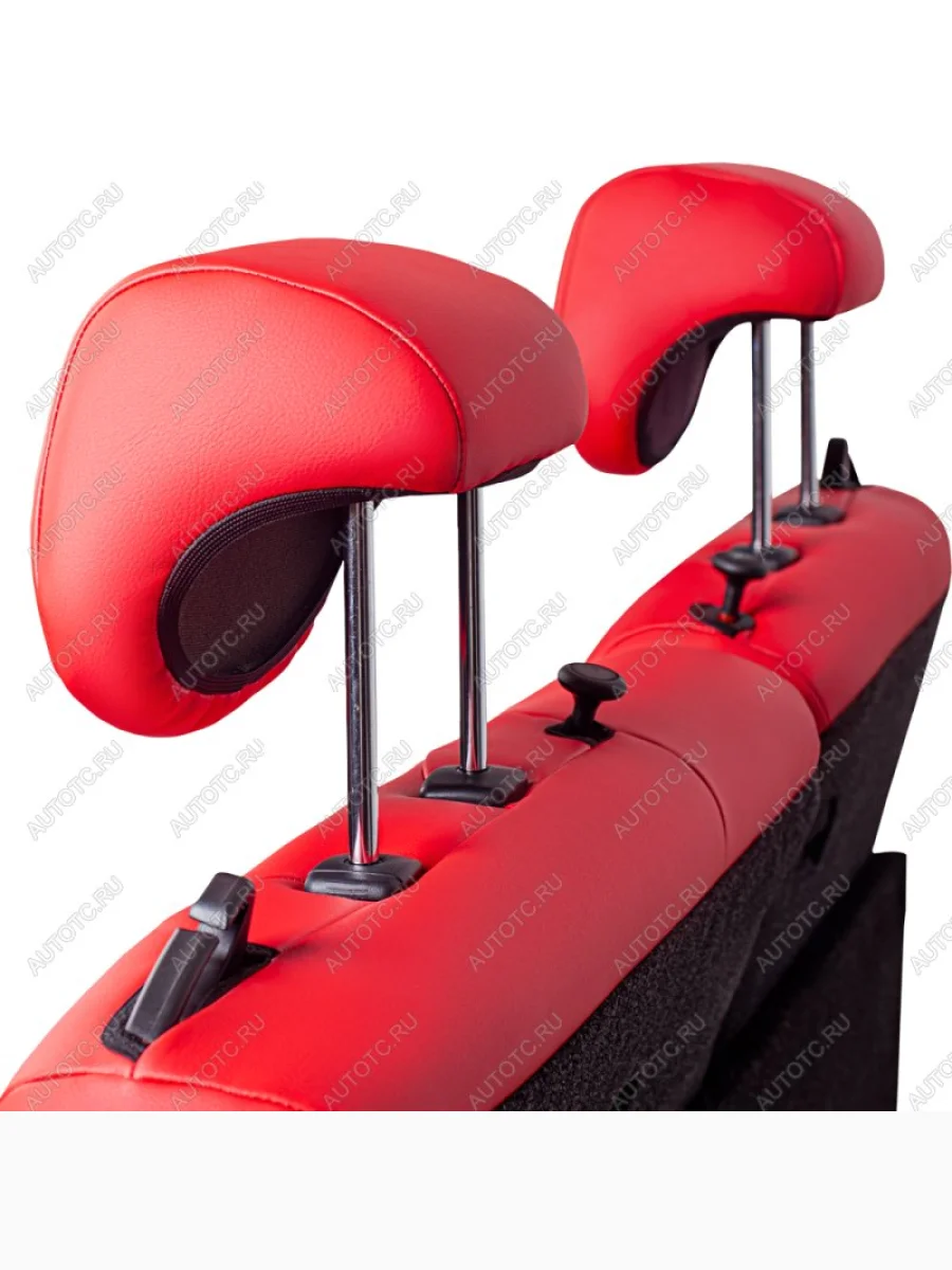 Комплект чехлов для сидений (РЗС 40/60+подлок.+отдел.бок 2Г+1П Орегон) БАЙРОН ст ЖУК Lord Autofashion Toyota Camry XV50 дорестайлинг (2011-2014) (красный, вставка красная, строчка красная)  с доставкой в г. Керчь