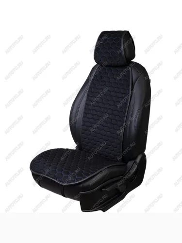 Накидка на сиденье (1 место Афины) МОНРО ст СОТА Lord Autofashion (черный, строчка синяя) 