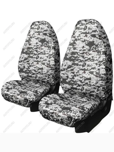 Комплект чехлов для сидений (2 места Оксфорд ) ОХОТА-РЫБАЛКА универсал Lord Autofashion (Пиксель) Sokon Sokon (2008-2025)