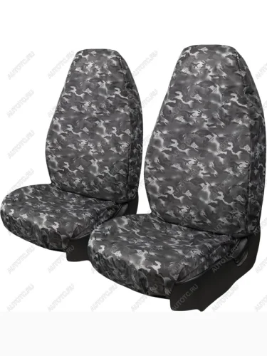 Комплект чехлов для сидений (2 места Оксфорд ) ОХОТА-РЫБАЛКА универсал Lord Autofashion (Серый камуфляж) Sokon Sokon (2008-2025)