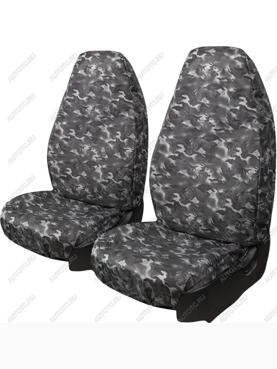 Комплект чехлов для сидений (2 места Оксфорд ) ОХОТА-РЫБАЛКА универсал Lord Autofashion УРАЛ NEXT рестайлинг (2015-2025) (Серый камуфляж)  в Перми Пермском крае