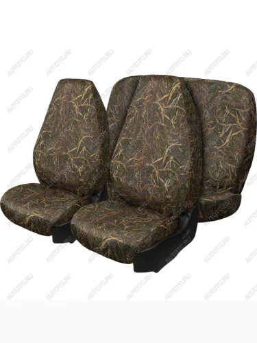 Комплект чехлов для сидений (5 мест Оксфорд ) ОХОТА-РЫБАЛКА универсал Lord Autofashion (Камыш) Sokon Sokon (2008-2025)