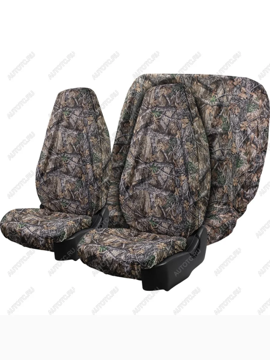 Комплект чехлов для сидений (5 мест Оксфорд ) ОХОТА-РЫБАЛКА универсал Lord Autofashion JAC Sunray LC6T32 автобус (2020-2025) ( Осенний клен №6)  в Керчи Республика Крым