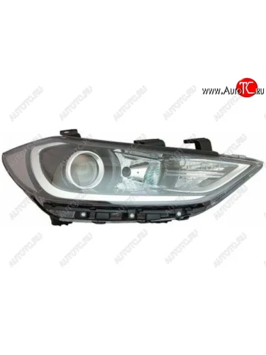 Правая фара (под корректор, линзован) BODYPARTS Hyundai Elantra AD дорестайлинг (2016-2019)