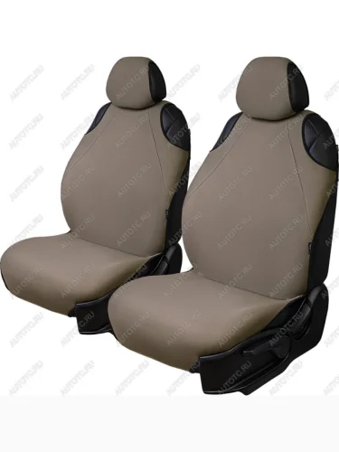 Универсальные чехлы сидений (майка 2 места Трикотаж) Lord Autofashion (бежевый) Renault Kaptur дорестайлинг (2016-2020)