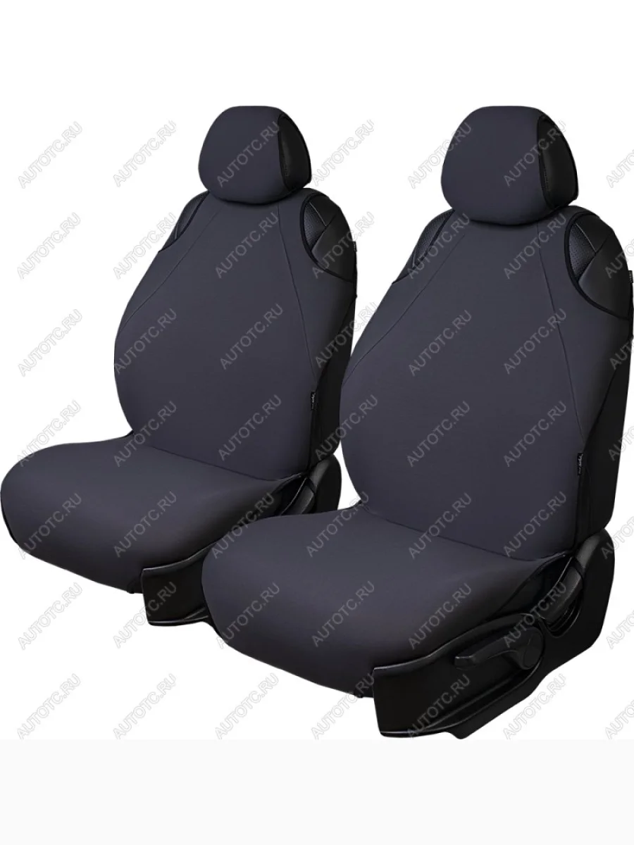 Универсальные чехлы сидений (майка 2 места Трикотаж) Lord Autofashion УРАЛ NEXT рестайлинг (2015-2025) (темно-серый)  в Перми Пермском крае