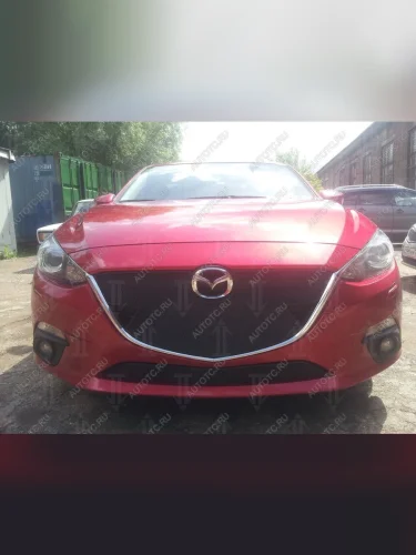 Зимняя заглушка решетки радиатора (низ) Стрелка11 Mazda 3/Axela BM дорестайлинг, хэтчбэк (2013-2016)
