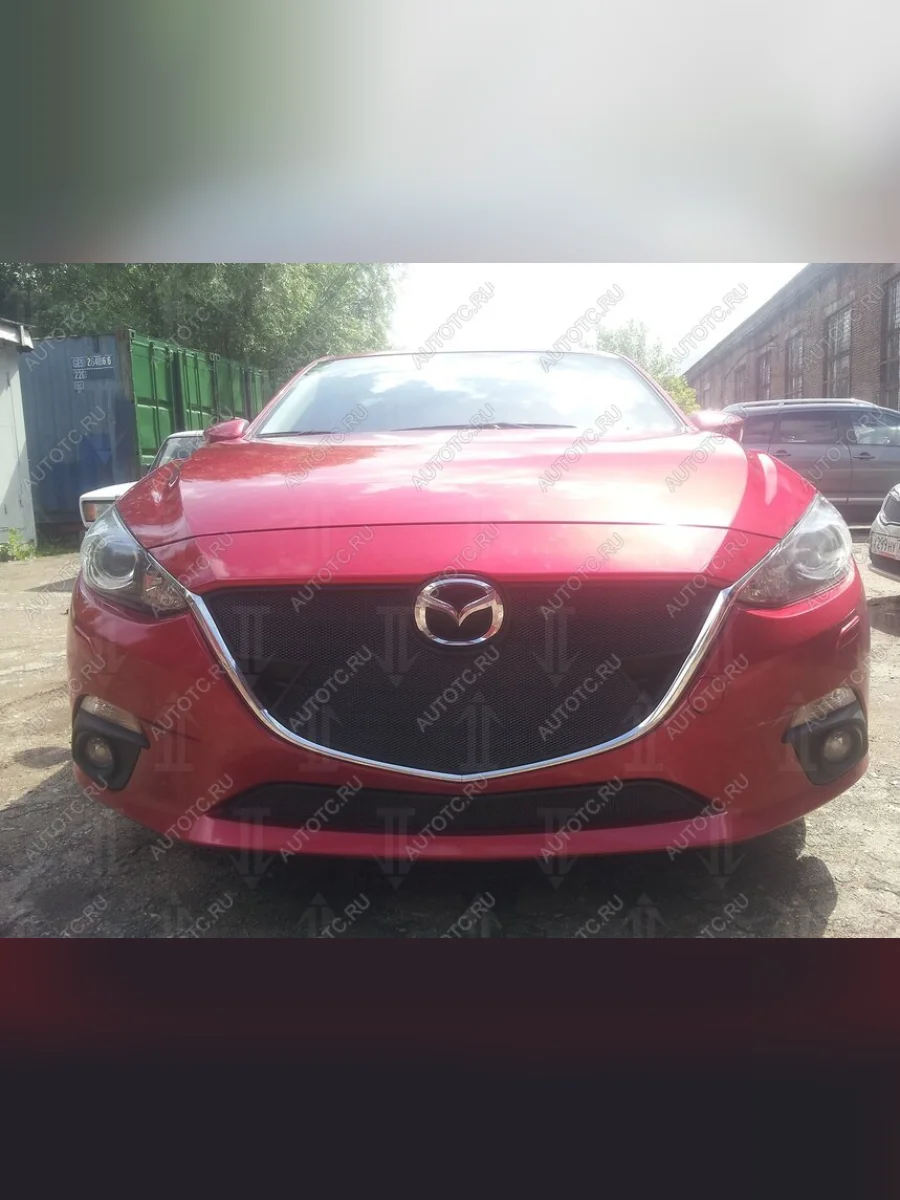 Зимняя заглушка решетки радиатора (низ) Стрелка11 Mazda 3/Axela BM дорестайлинг, хэтчбэк (2013-2016)  в Керчи Республика Крым
