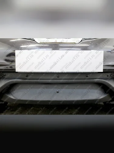  Зимняя заглушка решетки радиатора (середина) Стрелка11 (черная) Nissan Juke  1 YF15 (2014-2020) рестайлинг