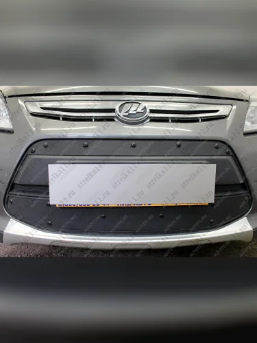 Зимняя заглушка решетки радиатора (2 части) Стрелка11 (черная) Lifan X50 (2015-2025)