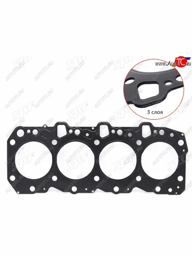 Прокладка ГБЦ 1KZ-TE металл SAT Toyota Hiace H200 минивэн (Япония) дорестайлинг  (2004-2007)