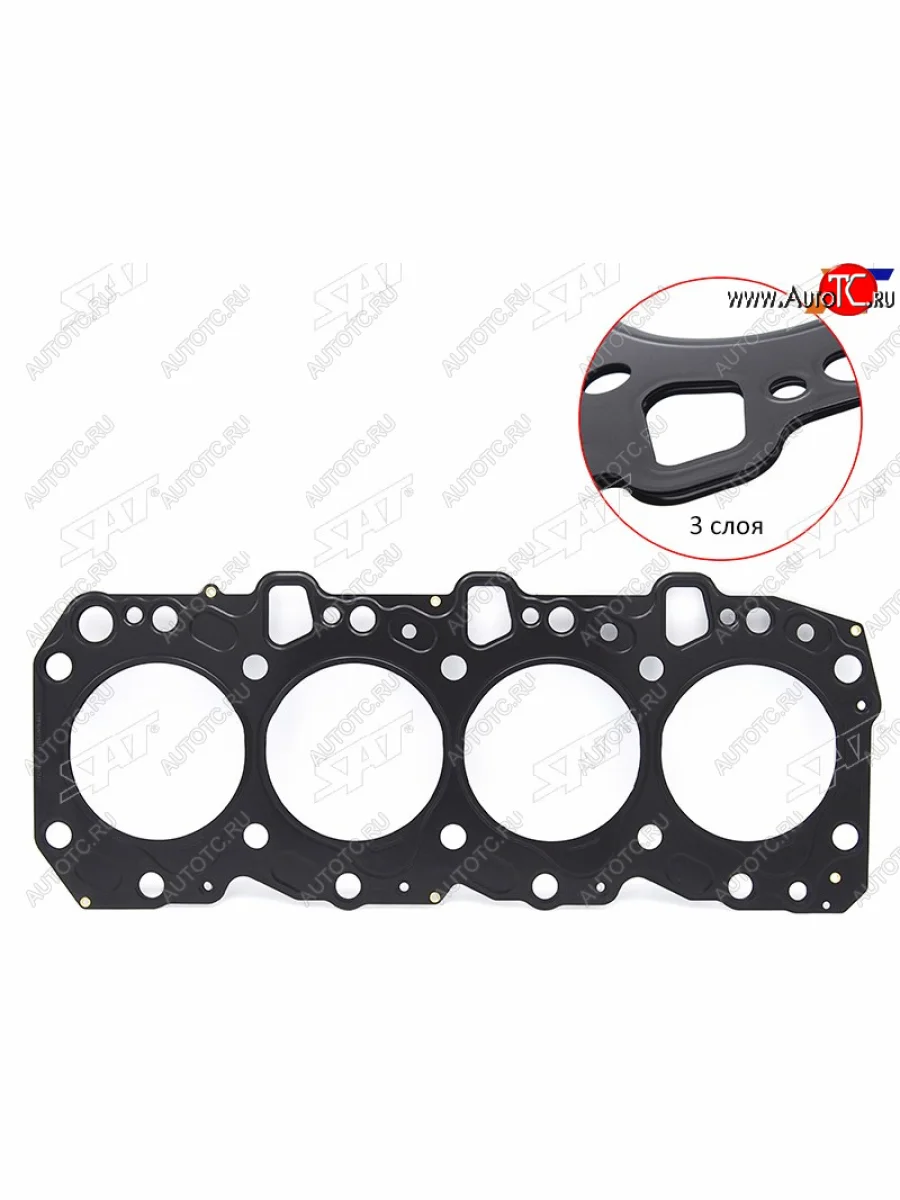 Прокладка ГБЦ 1KZ-TE металл SAT Toyota Hiace H200 минивэн (Япония) дорестайлинг  (2004-2007)  в Самаре Самарской области