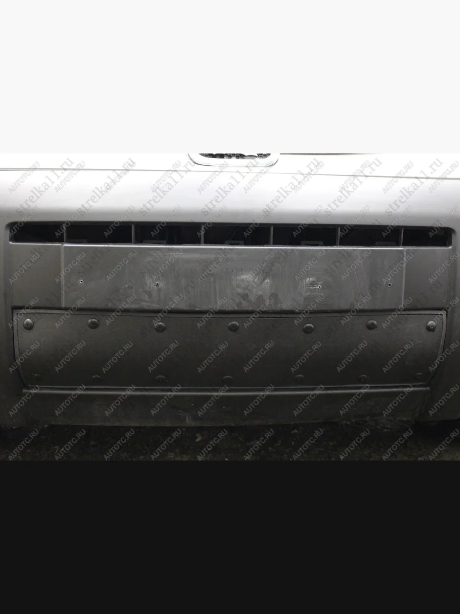 Зимняя заглушка решетки радиатора (низ) Стрелка11 Peugeot Partner M49/M59 рестайлинг (2002-2008) (черная)  в Воронеже Воронежской области