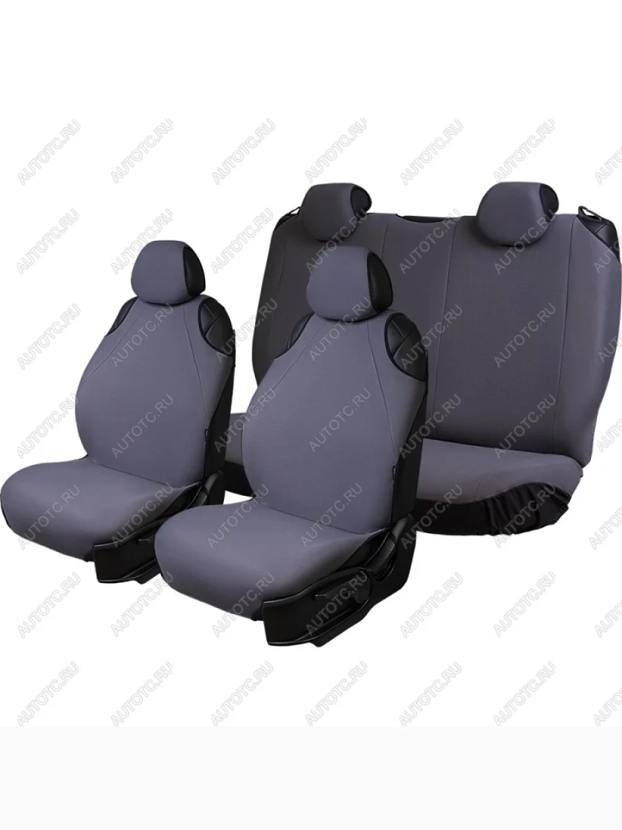 Универсальные чехлы сидений (майка 5 мест Трикотаж) Lord Autofashion УРАЛ NEXT рестайлинг (2015-2025) (светло-серый)  в Перми Пермском крае