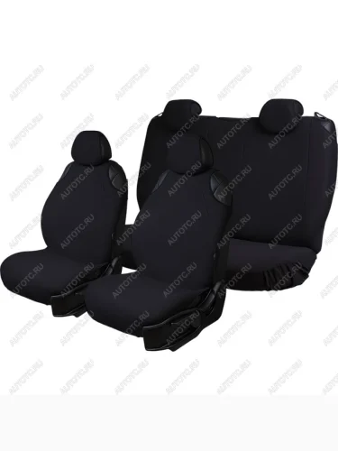 Универсальные чехлы сидений (майка 5 мест Трикотаж) Lord Autofashion (черный) Sokon Sokon (2008-2025)