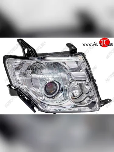 Правая фара (под корректор) DEPO Mitsubishi Pajero 4 V80 дорестайлинг (2006-2011)