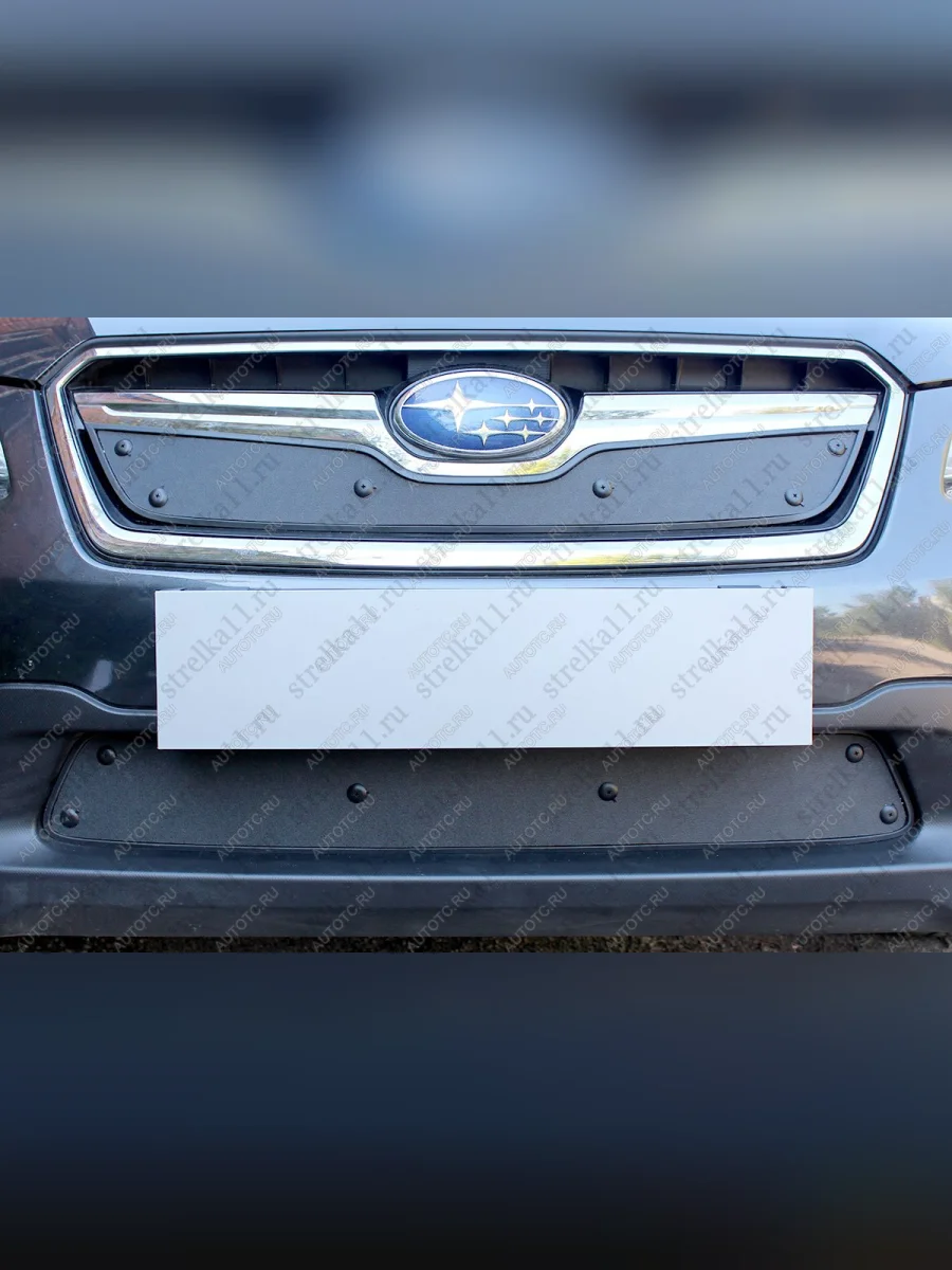 Зимняя заглушка решетки радиатора (низ) Стрелка11  Subaru XV (2016-2017) GP/G33 (черная)  в Воронеже Воронежской области