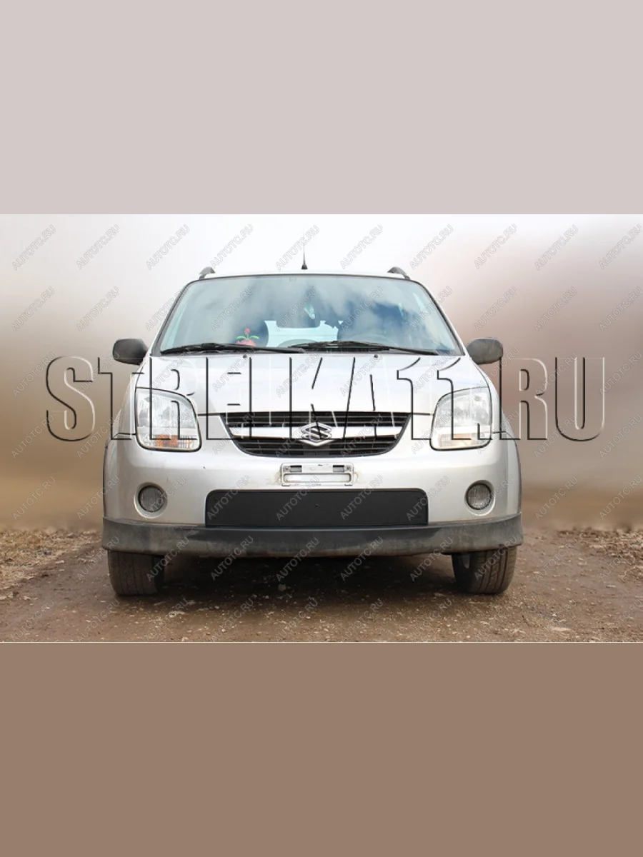 Зимняя заглушка решетки радиатора Стрелка11 Suzuki Ignis (2003-2008) (черная)  в Керчи Республика Крым