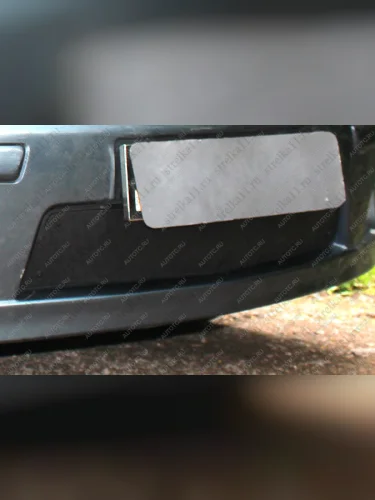 Зимняя заглушка решетки радиатора Стрелка11 (черная) Suzuki Liana хэтчбэк (2001-2007)