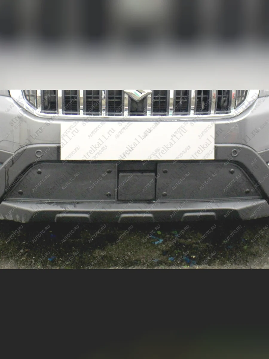 Зимняя заглушка решетки радиатора (II S-Cross) Стрелка11  Suzuki SX4 (2016-2021) JAB, JYA (черная)  в Самаре Самарской области