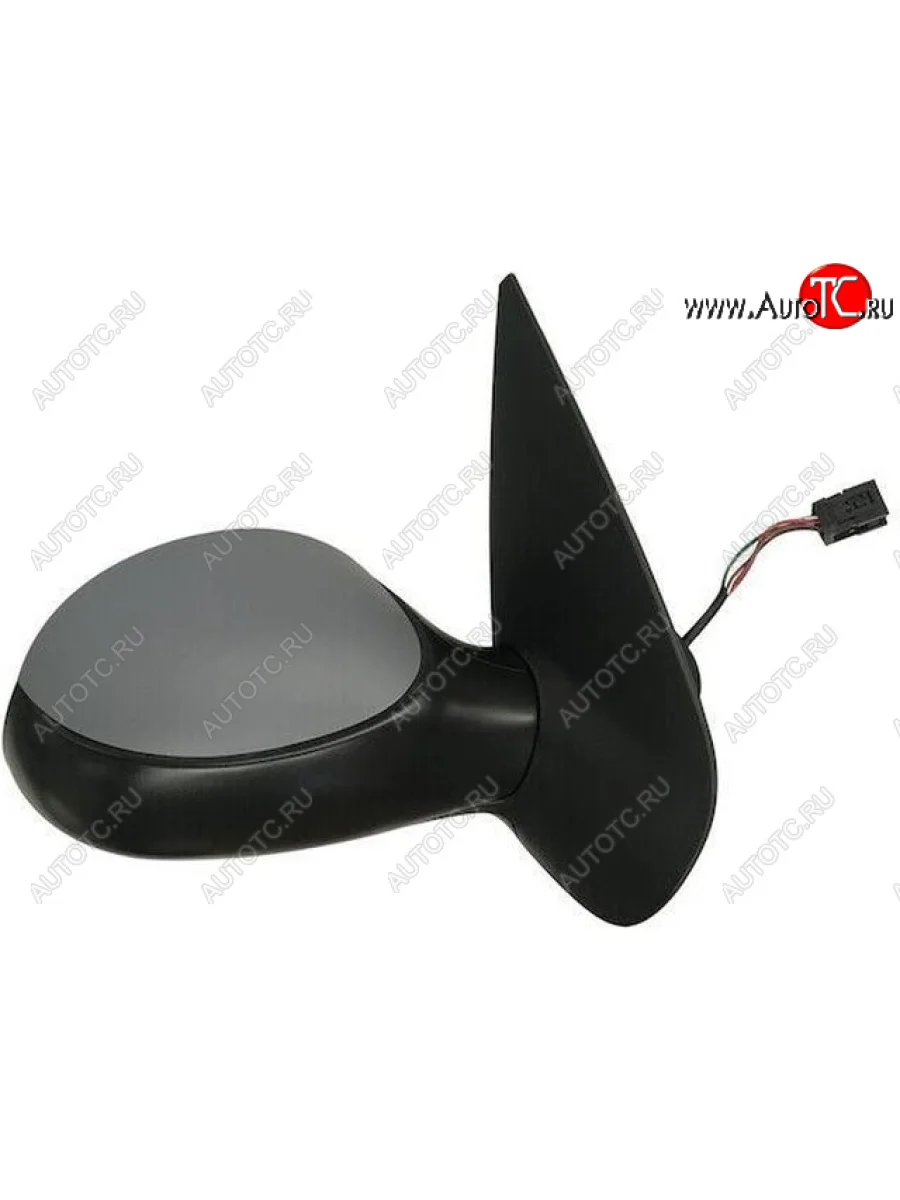 Боковое правое зеркало заднего вида (электрическое, с подогревом, с датчиком температуры) BodyParts Peugeot 206 хэтчбэк 5 дв. 2AC рестайлинг (2003-2009) (неокрашенное)  в Перми Пермском крае