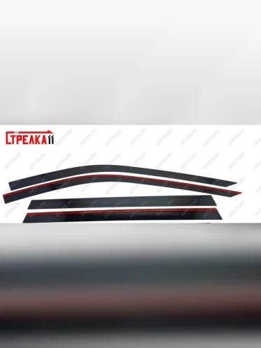 Дефлекторы окон 2D Стрелка11 (черные) GAC GS8 (2023-2025)