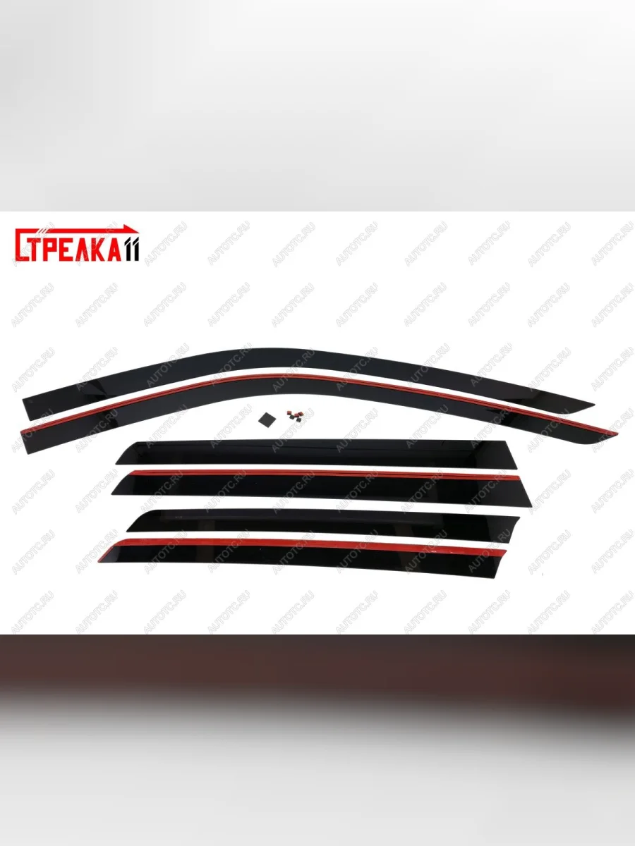 Дефлекторы окон 2D Стрелка11 KIA Mohave HM рестайлинг (2017-2020) (черные)  в Керчи Республика Крым
