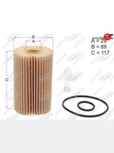 Фильтр масляный картридж дв1VDFTV,3UR-FE HOSU Lexus LX570 J200 дорестайлинг (2007-2012)