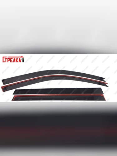 Дефлекторы окон 2D Стрелка11 (черные) SSANGYONG Rexton Y450 рестайлинг (2020-2023)