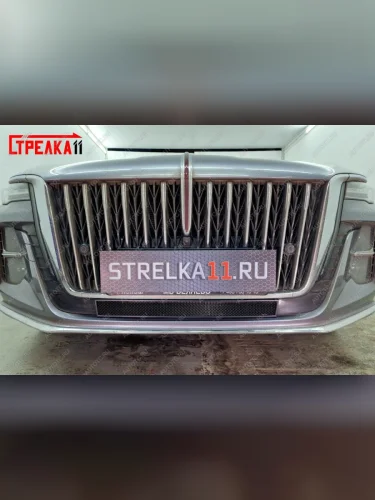 Защита радиатора Стрелка11 (низ) Стандарт (черная) Hongqi H5 (2022-2025)