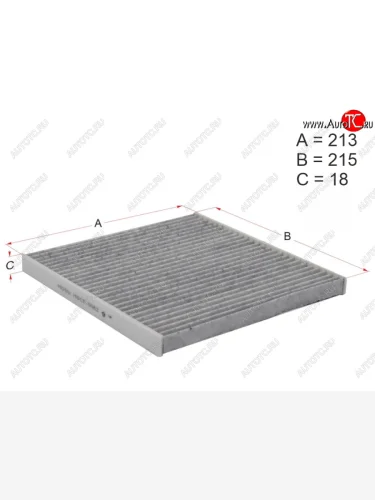 Фильтр салона уголь HOSU Lexus RX300  XU30 (2003-2006), Lexus RX330  XU30 (2003-2006), Toyota Harrier  XU30 (2003-2013), Toyota Ipsum  ACM20 (2001-2009), Toyota Land Cruiser Prado  J120 (2002-2009)