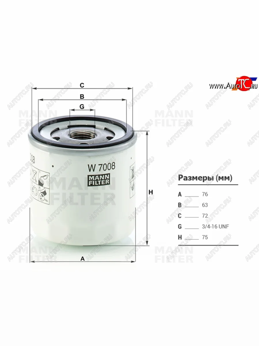 Фильтр масляный MANN Ford Focus 1 седан дорестайлинг (1998-2002)  в Самаре Самарской области