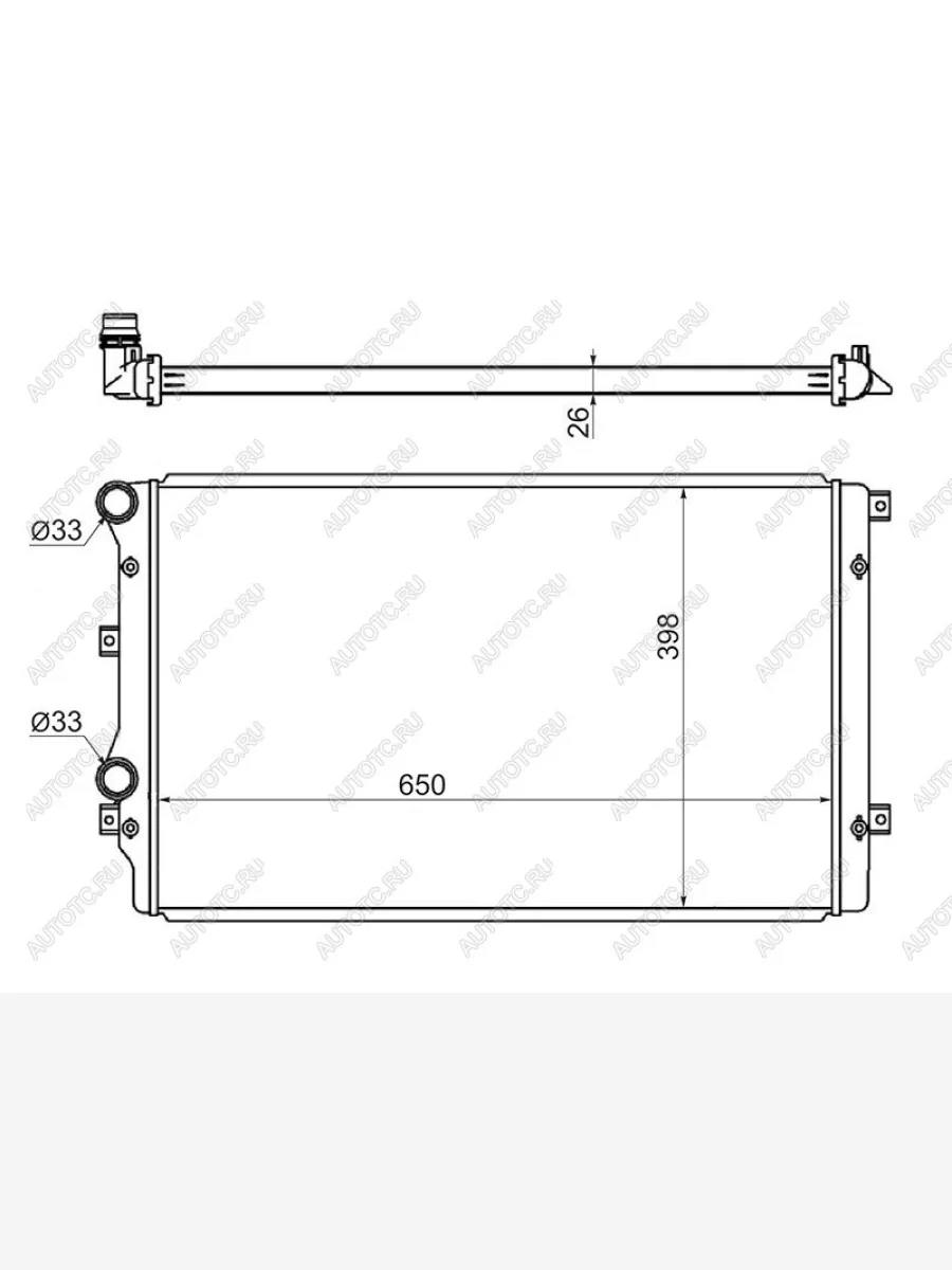 Радиатор SAT Skoda Octavia A5 дорестайлинг универсал (2004-2008)  в Перми Пермском крае