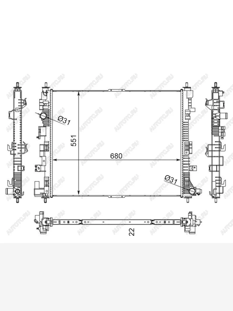 Радиатор SAT Chevrolet Equinox дорестайлинг (2016-2021)  в Перми Пермском крае