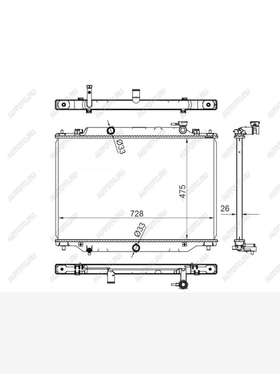 Радиатор SAT Mazda CX-9 TC дорестайлинг (2015-2025)  в Перми Пермском крае