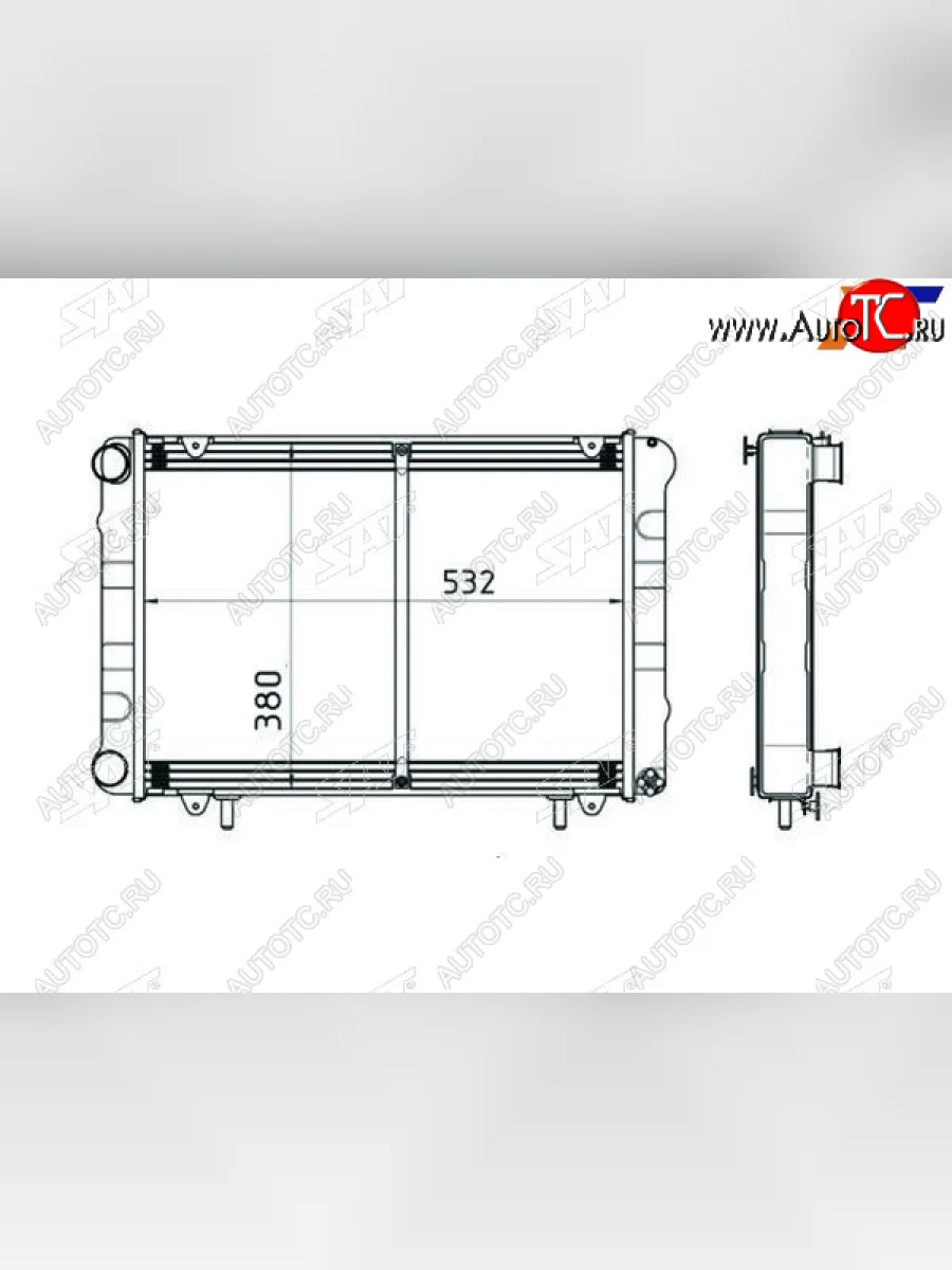 Радиатор SAT ГАЗ ГАЗель 3302 дорестайлинг шасси (1994-2002)  с доставкой в г. Керчь