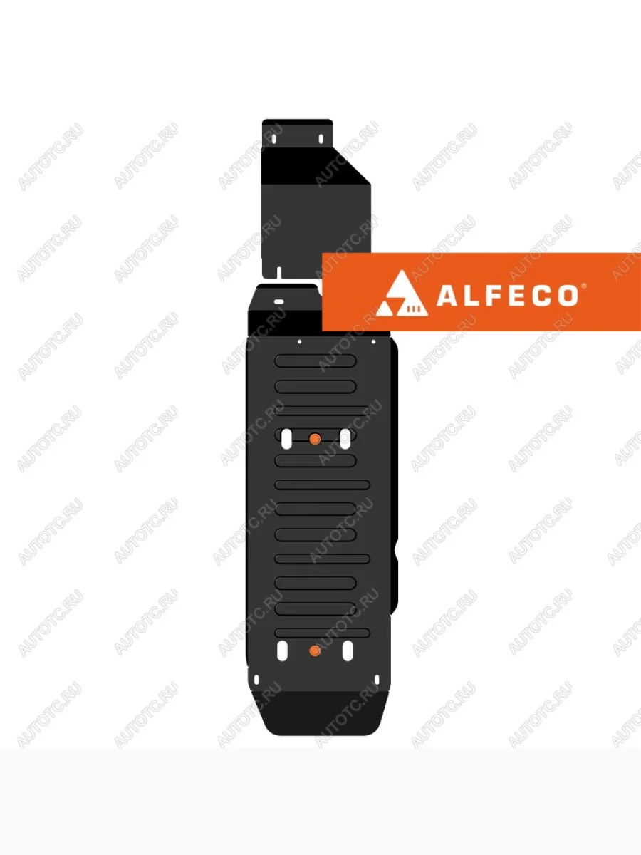 Защита топливного бака (2 части) (V-2,0 MT 4WD) ALFECO JAC T8 Pickup Double Cab (2018-2023) (алюминий)  в Керчи Республика Крым