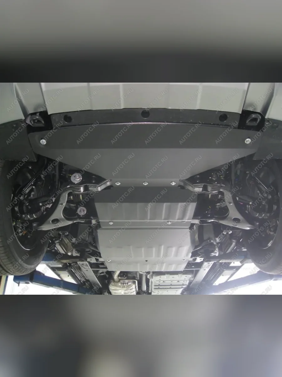 Защита радиатора, картера, КПП и РК (4 части) (V-3.0) ALFECO KIA Mohave HM рестайлинг (2017-2020) (сталь 2 мм)  в Перми Пермском крае