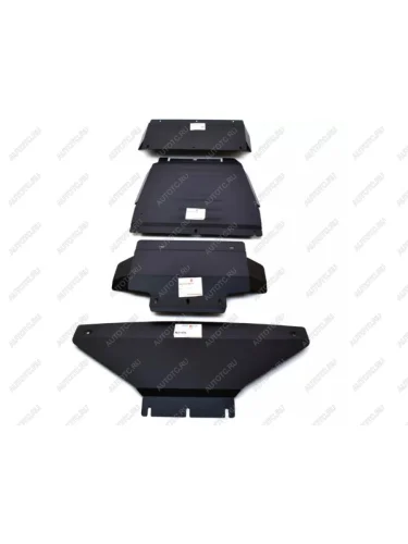 Защита радиатора, картера, КПП и РК (4 части) (V-3.0) ALFECO (алюминий ) KIA Mohave HM2 (2019-2022)