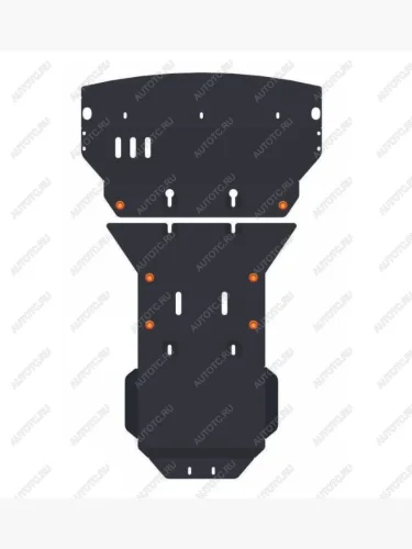 Защита картера и мкпп (2 части) (V-V-2,1 CDI) ALFECO (сталь 2 мм) Mercedes-Benz Sprinter Classic W909 микроавтобус дорестйлинг (2013-2018)